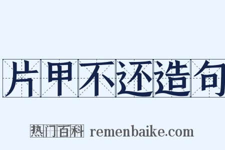 片甲不还造句是什么意思的图片